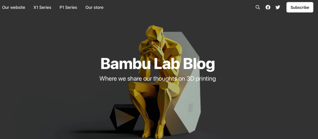 Bambu Lab blog screenshot